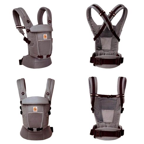 Marsupiu Ergobaby Soft Flex Mesh Graphite Grey, Culoare: Gri,poza 2  - ExclusivMAG.ro Marsupiu Ergobaby Soft Flex Mesh Graphite Grey, Culoare: Gri,poza 2