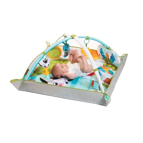Centru de joaca cu salteluta Tiny Love Gymini Loveste si Canta, Ferma, 0 luni plus, Multicolor,poza 3