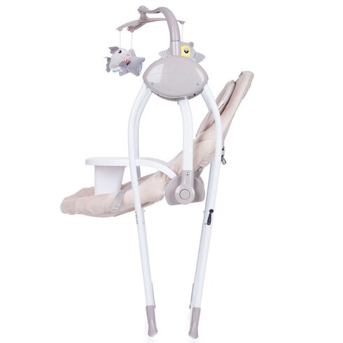 Leagan electric si balansoar Chipolino Nux humus, Culoare: Crem,poza 4