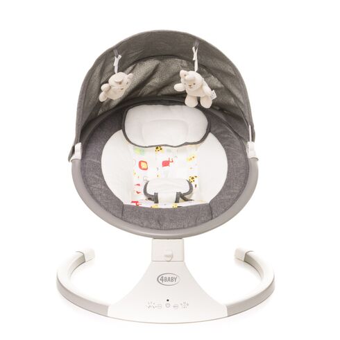 Leagan electric cu telecomanda 4Baby ROCK'N RELAX Gri, Culoare: Gri deschis,poza 8