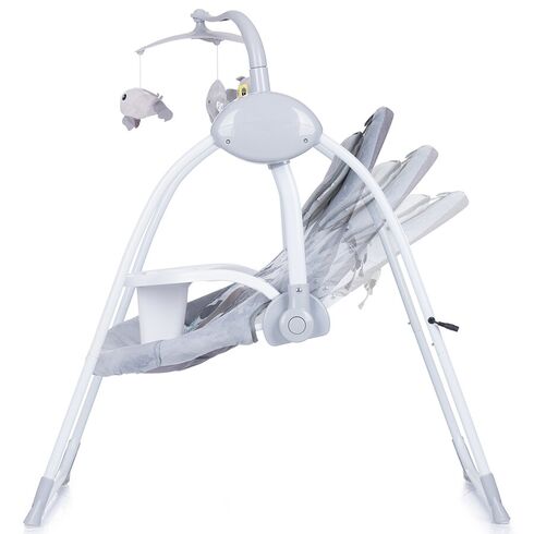 Leagan electric si balansoar Chipolino Nux platinum, Culoare: Gri,poza 3