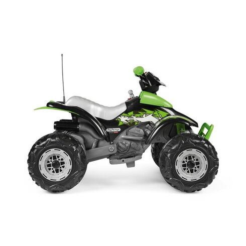 ATV Peg Perego Corral T-Rex, 330W, 12V, 3 ani +, Verde/ Negru, Culoare: Verde, Capacitate acumulator: 12V,poza 2  - ExclusivMAG.ro ATV Peg Perego Corral T-Rex, 330W, 12V, 3 ani +, Verde/ Negru, Culoare: Verde, Capacitate acumulator: 12V,poza 2