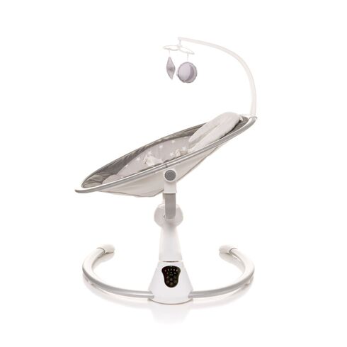 Leagan electric cu melodii si telecomanda 4Baby GRACE Gri, Culoare: Gri deschis,poza 9