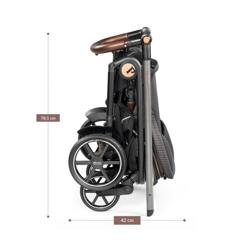 Carucior 3 in 1 Peg Perego Veloce, Lounge, 0 - 22 kg, 500, Negru/Gri, Culoare: Gri/Negru,poza 13