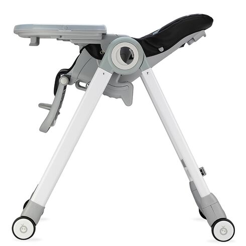 Scaun de masa copii Momi Luxuria, Piele ecologica, Black, Culoare: Negru,poza 3