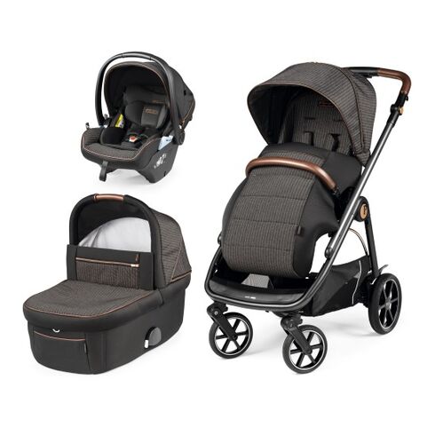 Carucior 3 in 1 Peg Perego Veloce, Lounge, 0 - 22 kg, 500, Negru/Gri, Culoare: Gri/Negru
