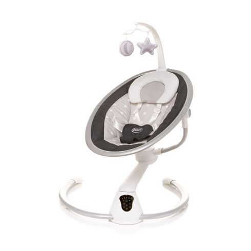 Leagan electric cu melodii si telecomanda 4Baby GRACE Grafit, Culoare: Gri,poza 2
