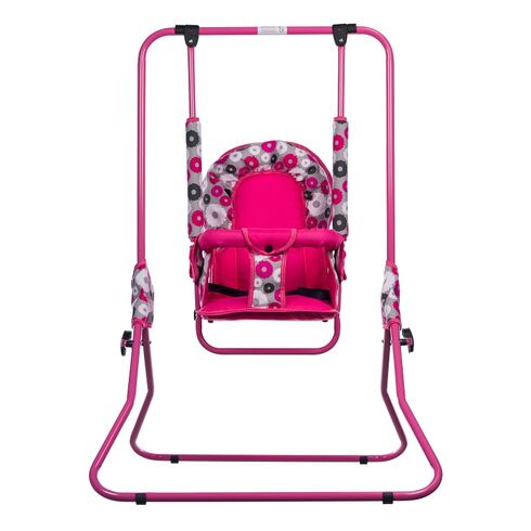 Leagan pentru copii, Top Kids, pentru interior si exterior, Pink Flowers, Culoare: Roz