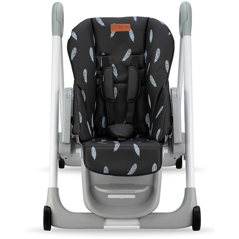 Scaun de masa copii Momi Luxuria, Piele ecologica, Black, Culoare: Negru,poza 4