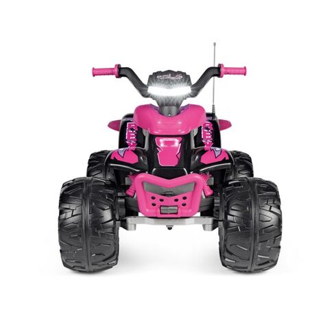 ATV Peg Perego Corral T-Rex, 330W, 12V, 3 ani +, Roz/ Negru, Culoare: Roz, Capacitate acumulator: 12V,poza 5  - ExclusivMAG.ro ATV Peg Perego Corral T-Rex, 330W, 12V, 3 ani +, Roz/ Negru, Culoare: Roz, Capacitate acumulator: 12V,poza 5