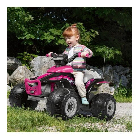 ATV Peg Perego Corral T-Rex, 330W, 12V, 3 ani +, Roz/ Negru, Culoare: Roz, Capacitate acumulator: 12V,poza 9  - ExclusivMAG.ro ATV Peg Perego Corral T-Rex, 330W, 12V, 3 ani +, Roz/ Negru, Culoare: Roz, Capacitate acumulator: 12V,poza 9