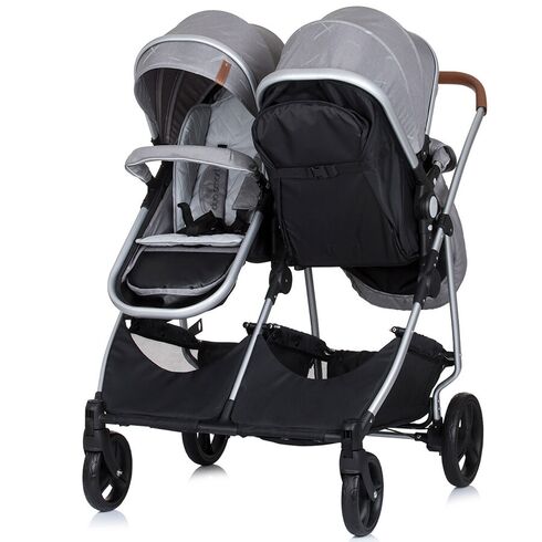 Carucior gemeni Chipolino Duo Smart 2 in 1 anthracite, Culoare: Gri - poza 11 - ExclusivMAG.ro