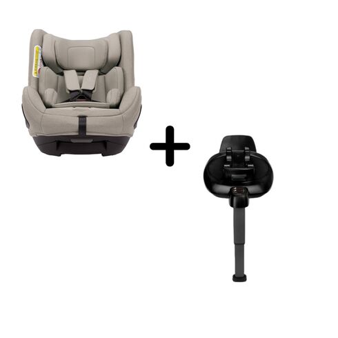 Set Scaun auto rotativ i-Size Nuna TODL next Hazelwood, 40-105 cm + Baza isofix BASE next i-Size pentru TODL next, testat ADAC, Culoare: Multicolor, Grupa: 0-18kg (0 luni - 4 ani)  - ExclusivMAG.ro