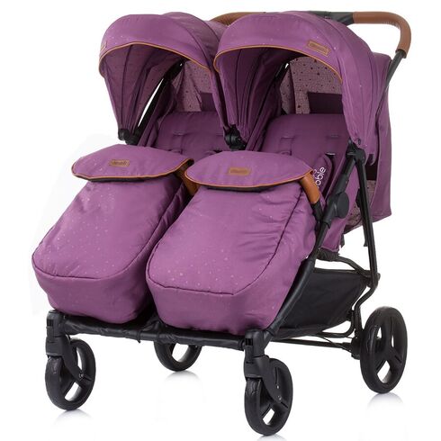 Carucior gemeni Chipolino Passo Doble lilac, Culoare: Mov - poza 3 - ExclusivMAG.ro