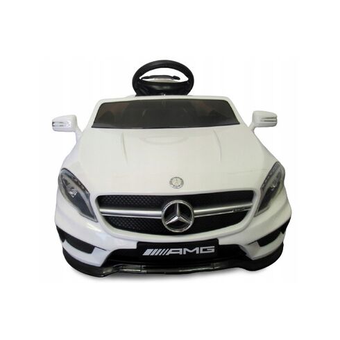 Masinuta electrica cu telecomanda, roti EVA, scaun piele Mercedes GLA45 - Alb, Culoare: Alb, Capacitate acumulator: 12V,poza 3