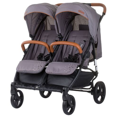 Carucior gemeni Chipolino Passo Doble platinum, Culoare: Gri - poza 2 - ExclusivMAG.ro