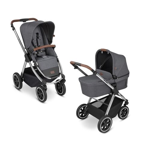 Carucior 2 in 1 Samba Asphalt Diamond ABC Design, Culoare: Gri/Negru
