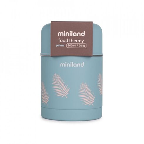 Termos mancare solida Terra Palms 600 ml Miniland, Culoare: Albastru, Cantitate: 600ml,poza 2