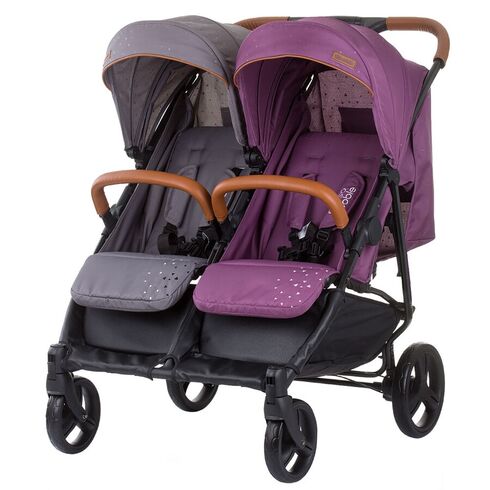 Carucior gemeni Chipolino Passo Doble lilac platinum, Culoare: Multicolor