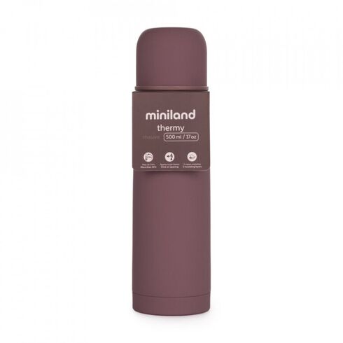 Termos lichide Terra Mauve 500 ml Miniland, Culoare: Visiniu, Cantitate: 500ml,poza 4