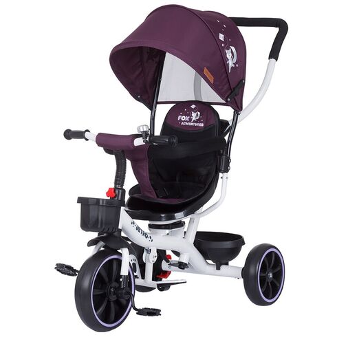Tricicleta cu copertina si sezut reversibil Chipolino Jetro lilac, Culoare: Mov