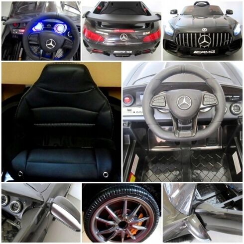 Masinuta electrica cu telecomanda Mercedes AMG GTR-S R-Sport Negru, Culoare: Negru, Capacitate acumulator: 12V,poza 6