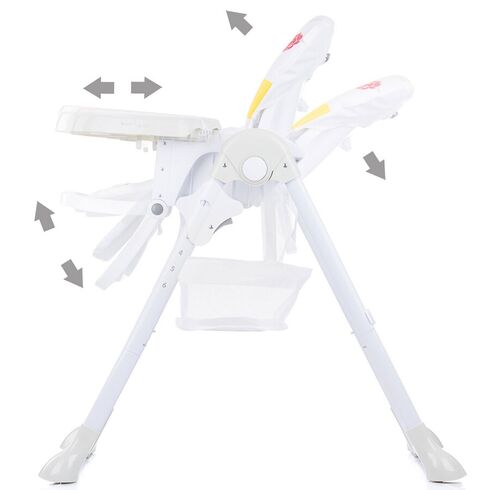 Scaun de masa Chipolino Maxi platinum, Culoare: Alb/Gri,poza 6  - ExclusivMAG.ro Scaun de masa Chipolino Maxi platinum, Culoare: Alb/Gri,poza 6