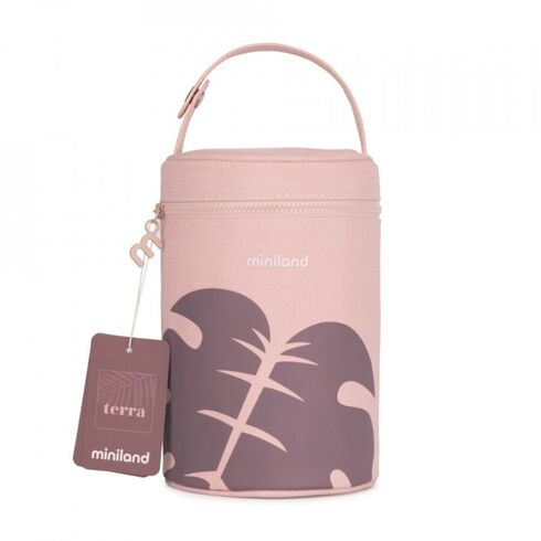 Geanta izoterma Thermibag Terra Leaves 700 ml Miniland, Culoare: Mov, Cantitate: 700ml