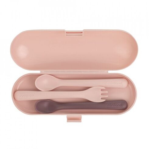 Set tacamuri ergonomice pentru copii Terra Blush Miniland, Culoare: Roz,poza 2