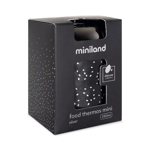Termos Mancare Solida Deluxe 280 ml Silver Miniland, Culoare: Gri, Cantitate: 280ml