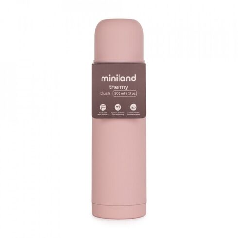Termos lichide Terra Blush 500 ml Miniland, Culoare: Roz, Cantitate: 500ml,poza 4  - ExclusivMAG.ro Termos lichide Terra Blush 500 ml Miniland, Culoare: Roz, Cantitate: 500ml,poza 4