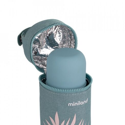 Gentura izoterma Thermibag Terra Palms, Leaves 500 ml, Culoare: Albastru, Cantitate: 500ml,poza 2  - ExclusivMAG.ro Gentura izoterma Thermibag Terra Palms, Leaves 500 ml, Culoare: Albastru, Cantitate: 500ml,poza 2