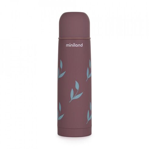 Termos lichide Terra Flowers 500 ml Miniland, Culoare: Visiniu, Cantitate: 500ml