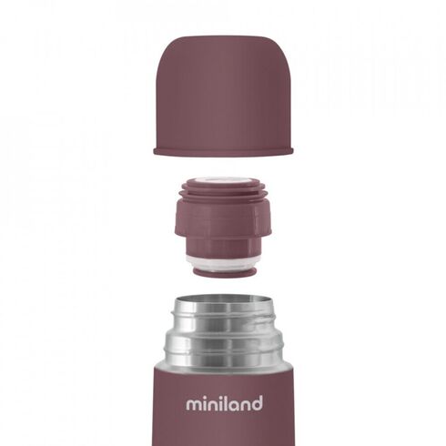 Termos lichide Terra Flowers 500 ml Miniland, Culoare: Visiniu, Cantitate: 500ml,poza 3