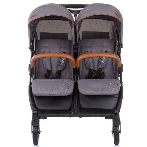 Carucior gemeni Chipolino Passo Doble platinum, Culoare: Gri - poza 4 - ExclusivMAG.ro