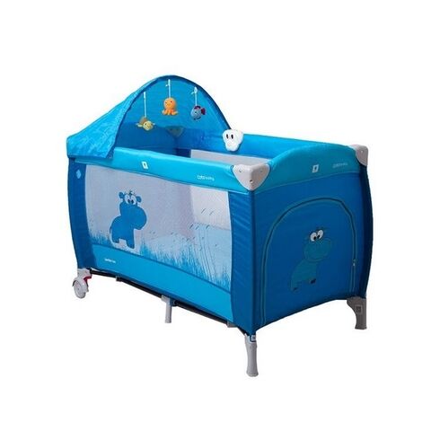 Patut pliabil Coto Baby Samba Lux Blue, Culoare: Albastru, Dimensiuni: 120x60