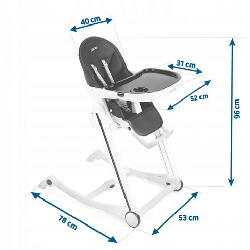 Scaun de masa cu roti Ricokids Tugo - Negru, Culoare: Negru,poza 7