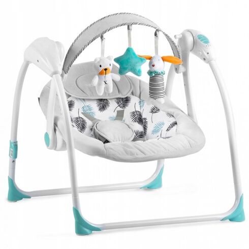 Leagan electric cu muzica Ricokids 7326 - Turcoaz, Culoare: Turquoise