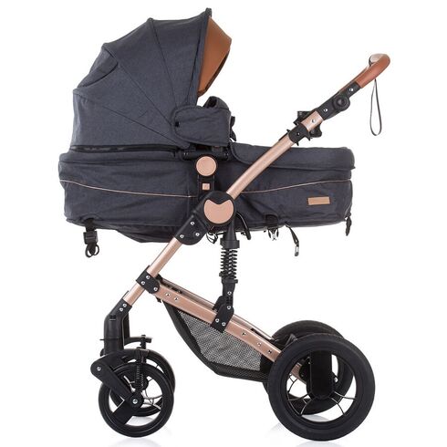 Carucior Chipolino Camea 3 in 1 anthracite, Culoare: Gri/Negru,poza 4