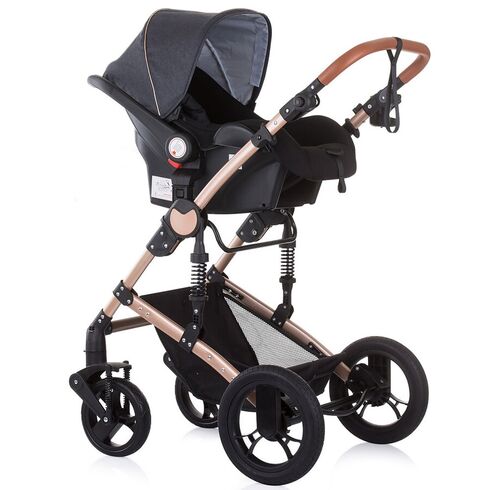 Carucior Chipolino Camea 3 in 1 anthracite, Culoare: Gri/Negru,poza 6