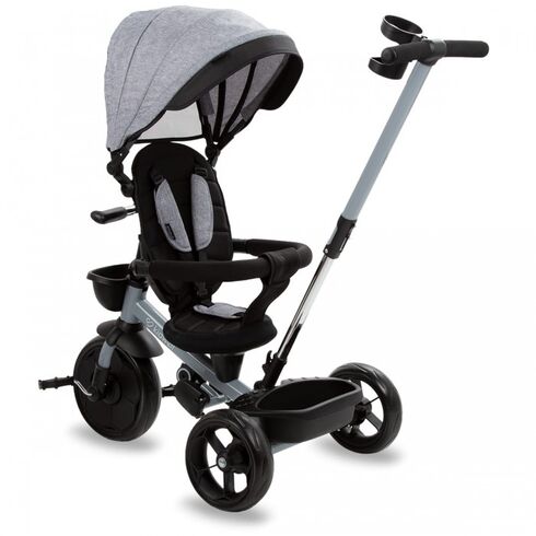 Tricicleta cu sezut rotativ si roti cu spuma EVA Kidwell Axel - Gri, Culoare: Gri,poza 3