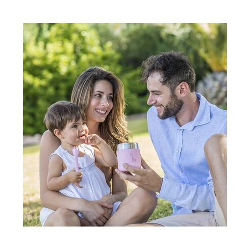 Termos Mancare Solida Silky Mini 280 ml Rose Miniland Baby, Culoare: Roz, Cantitate: 280ml,poza 4  - ExclusivMAG.ro Termos Mancare Solida Silky Mini 280 ml Rose Miniland Baby, Culoare: Roz, Cantitate: 280ml,poza 4