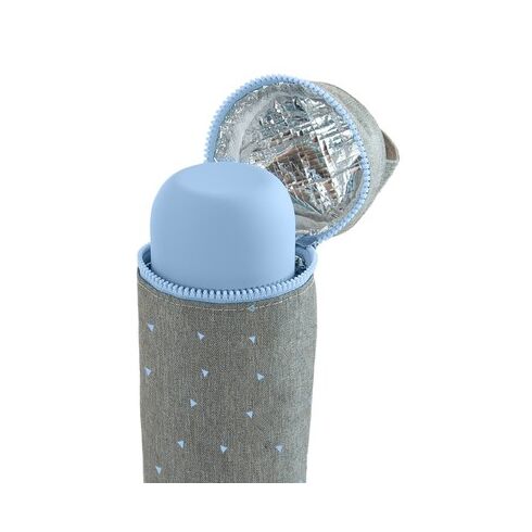 Gentuta Izoterma Thermibag Silky 500 ml Azure Miniland, Culoare: Albastru, Cantitate: 500ml,poza 2