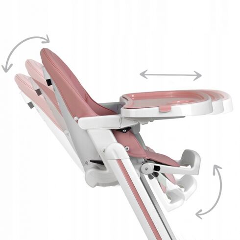 Scaun de masa cu roti Ricokids Tugo - Roz, Culoare: Roz,poza 3