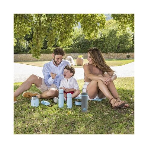 Gentuta Izoterma Thermibag Silky 350 ml Azure Miniland, Culoare: Albastru, Cantitate: 350ml,poza 4