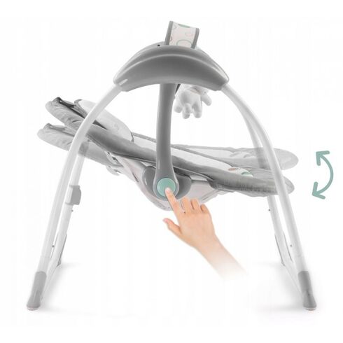 Leagan electric cu muzica Ricokids 7321 - Gri, Culoare: Gri,poza 4