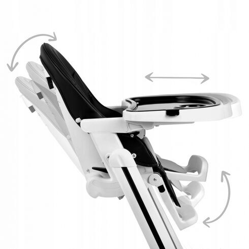 Scaun de masa cu roti Ricokids Tugo - Negru, Culoare: Negru,poza 3