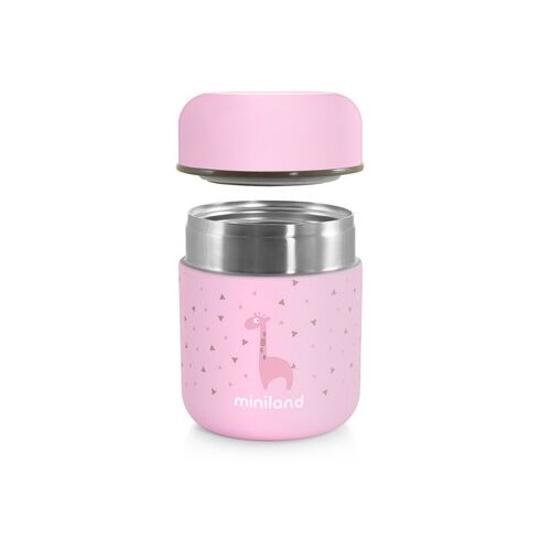 Termos Mancare Solida Silky Mini 280 ml Rose Miniland Baby, Culoare: Roz, Cantitate: 280ml,poza 2  - ExclusivMAG.ro Termos Mancare Solida Silky Mini 280 ml Rose Miniland Baby, Culoare: Roz, Cantitate: 280ml,poza 2