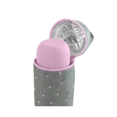 Gentuta Izoterma Thermibag Silky 500 ml Rose Miniland, Culoare: Roz, Cantitate: 500ml,poza 2