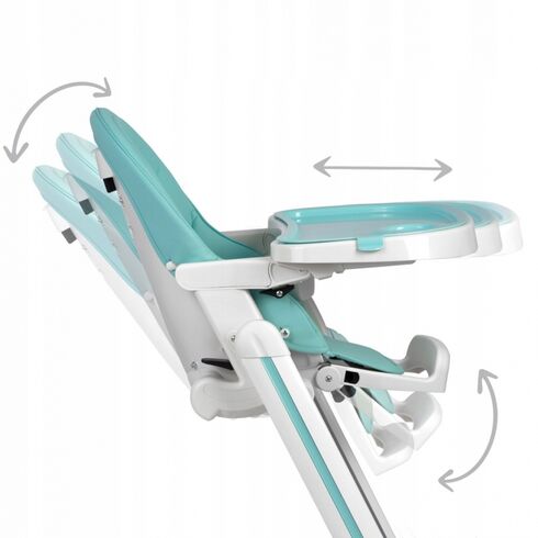 Scaun de masa cu roti Ricokids Tugo - Turcoaz, Culoare: Turquoise,poza 3